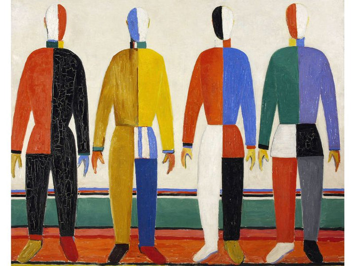 Suprematism Contour Of Sportsmen