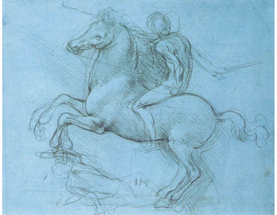 Study for the Sforza monument 1488-89 