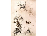 Study of a child with a cat (facsimile) artwork preview