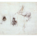 Studies of Leda and a horse 