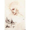Study of an apostle's head and architectural study 1494-98 