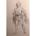Drawing of a fancy dress costume 