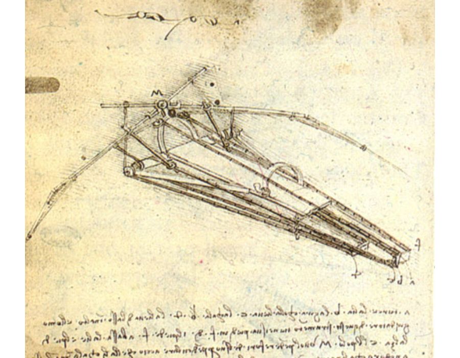 One of Leonardo da Vinci's designs for an Ornithopter
