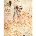 Profile of a man and study of two riders 