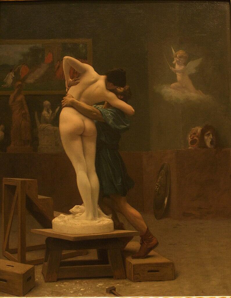 Pygmalion and Galatea Painting by Jean-Leon