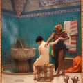 Moorish Bath Painting by Jean-Leon