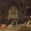 The Reception Of The Siamese Ambassadors At Fontainebleau Painting by Jean-Leon