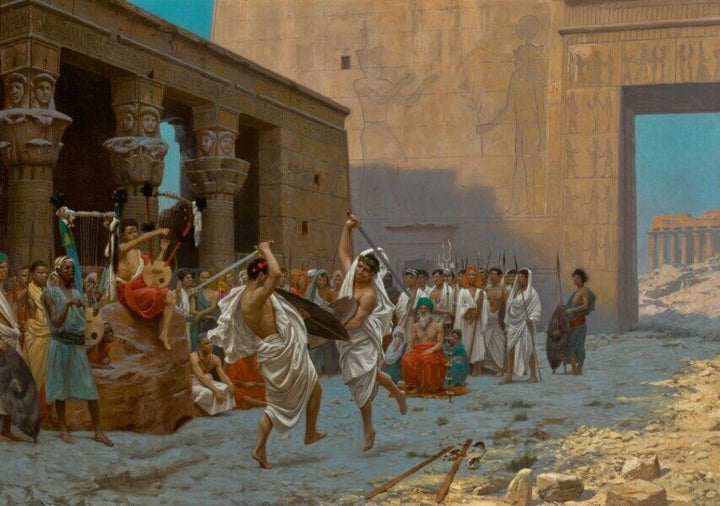 Pyrrhic Dance Painting by Jean-Leon
