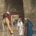Dispute D'Arabes (Arabs Arguing) Painting by Jean-Leon