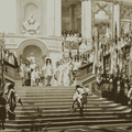 The Reception for Prince Conde at Versailles Painting by Jean-Leon