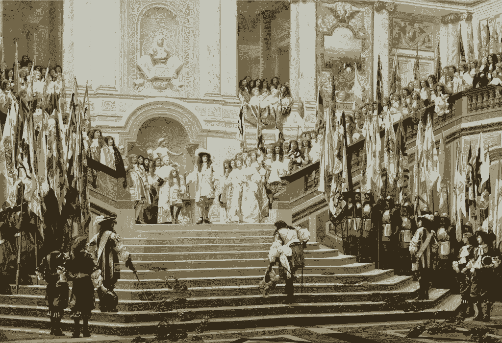 The Reception for Prince Conde at Versailles Painting by Jean-Leon