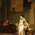 Caesar and Cleopatra Painting by Jean-Leon