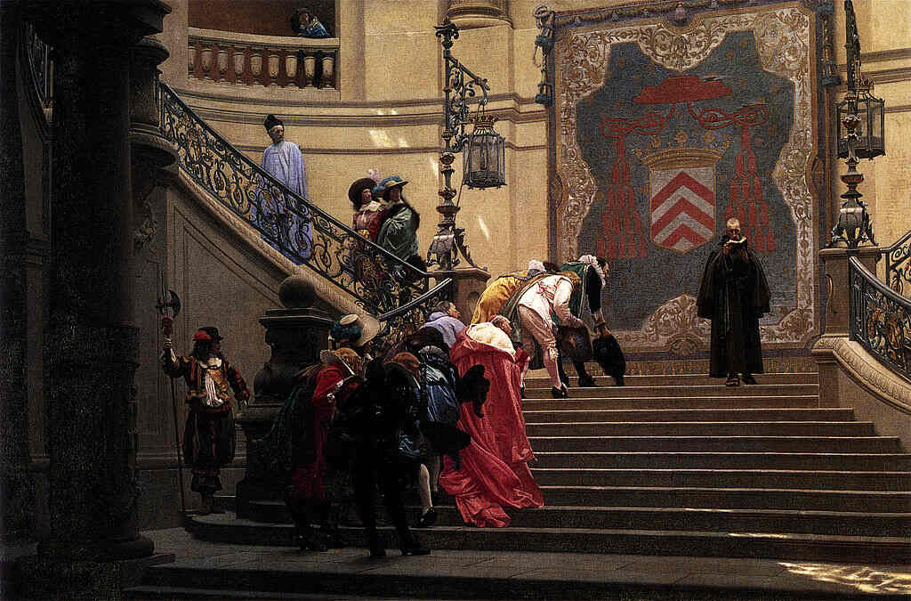 L'Éminence Grise, salon of 1874 Painting by Jean-Leon