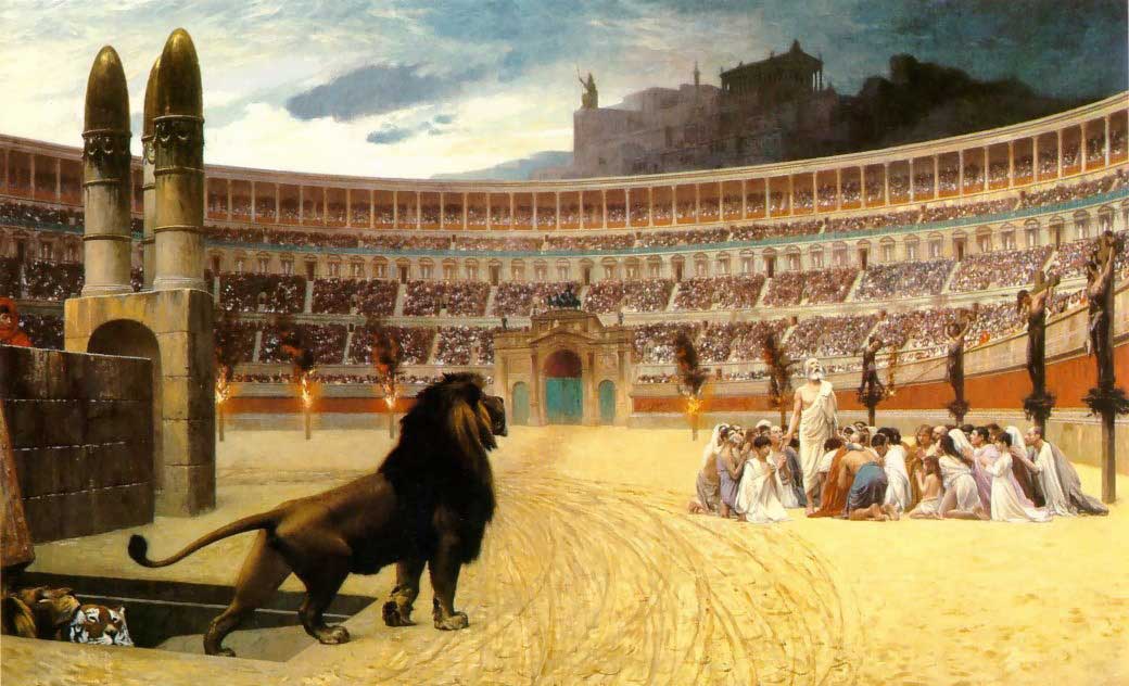 Last Prayers of the Christian Martyrs Painting by Jean-Leon
