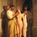 Achat D'Une Esclave (Purchase Of A Slave) Painting by Jean-Leon