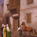 Horse Merchant in Cairo Painting by Jean-Leon