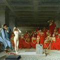 Phryné before the Areopagus Painting by Jean-Leon