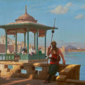 Harem in the Kiosk (or The Guardian of the Seraglio) Painting by Jean-Leon