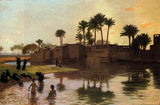 Bathers by the Edge of a River Painting artwork preview