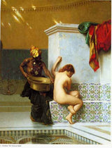 Bain turc ou Bain maure (deux femmes) (Turkish Bath or Moorish Bath (Two Women)) Painting artwork preview