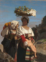 Two Italian Peasant Women and an Infant Painting artwork preview