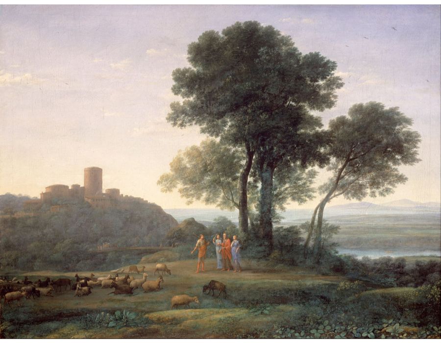 Jacob with Laban and his daughters 