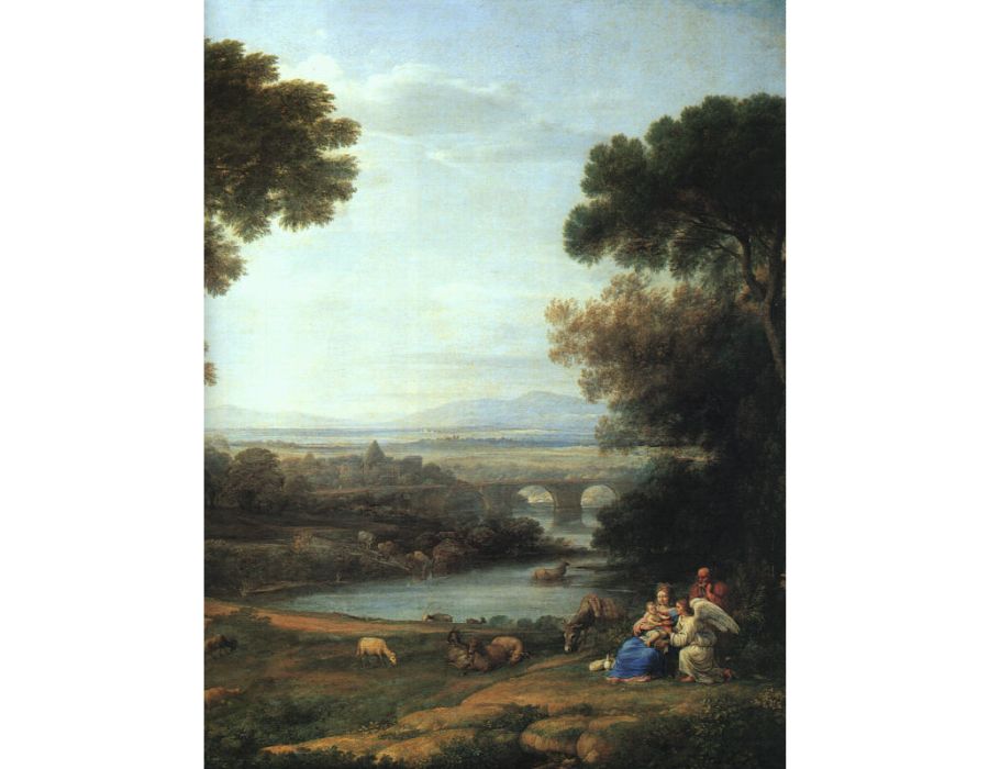 Landscape with the Rest on the Flight into Egypt (detail) 1666 