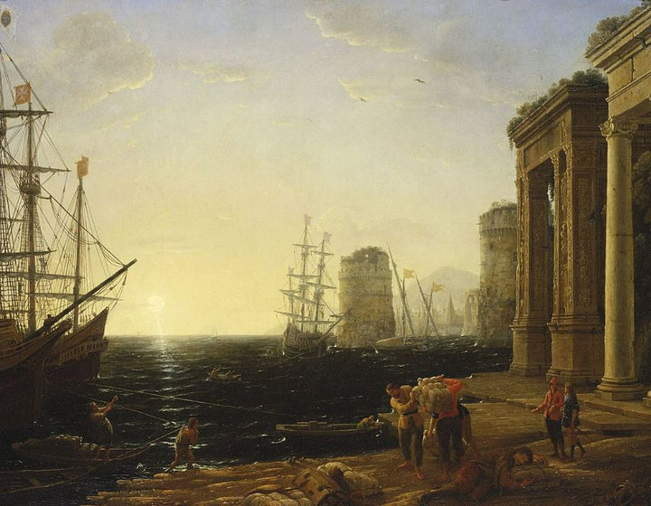 Harbour Scene at Sunset 