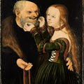 Ill-Matched Couple Young Girl and Old Man 
