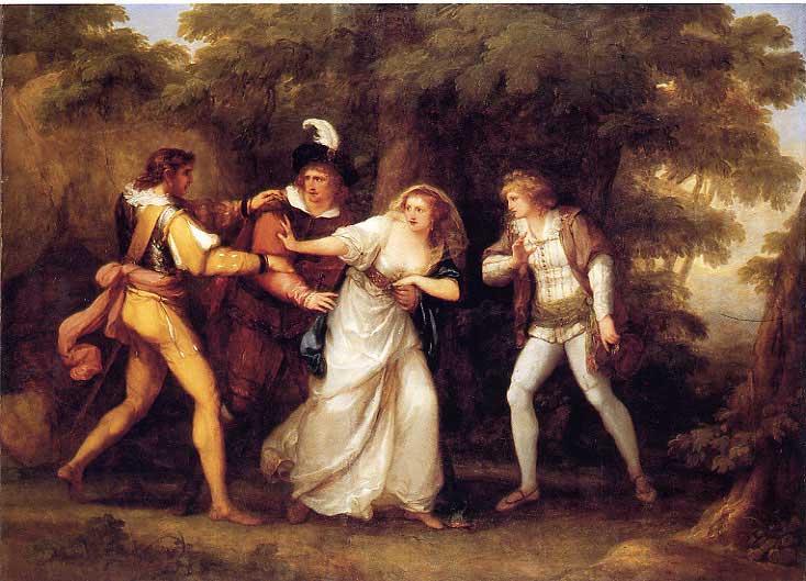 Valentine Rescues Silvia in 'The Two Gentlemen of Verona' 