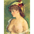 Blond Woman with Bare Breasts 1878 
