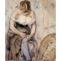 Woman Fastening Her Garter 