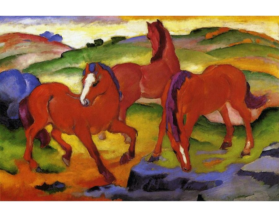 Grazing Horses IV Aka The Red Horses 
