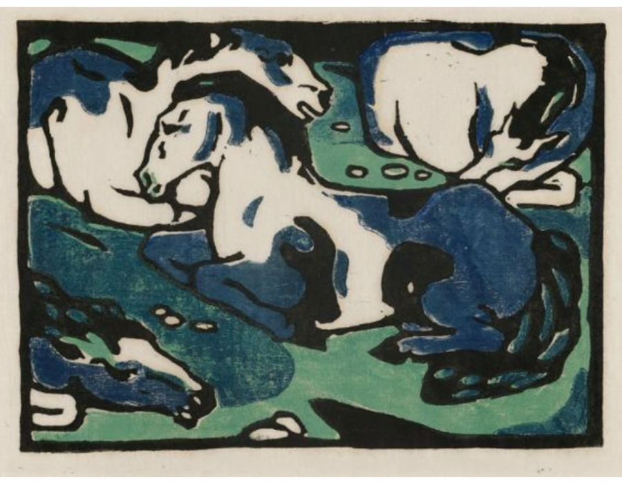 Resting horses 