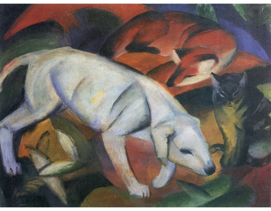 Three Animals (Dog Fox And Cat) 