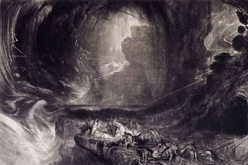The Evening of the Deluge 1828 Painting by John Martin