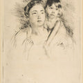 Antoinette Holding Her Child by Both Hands 
