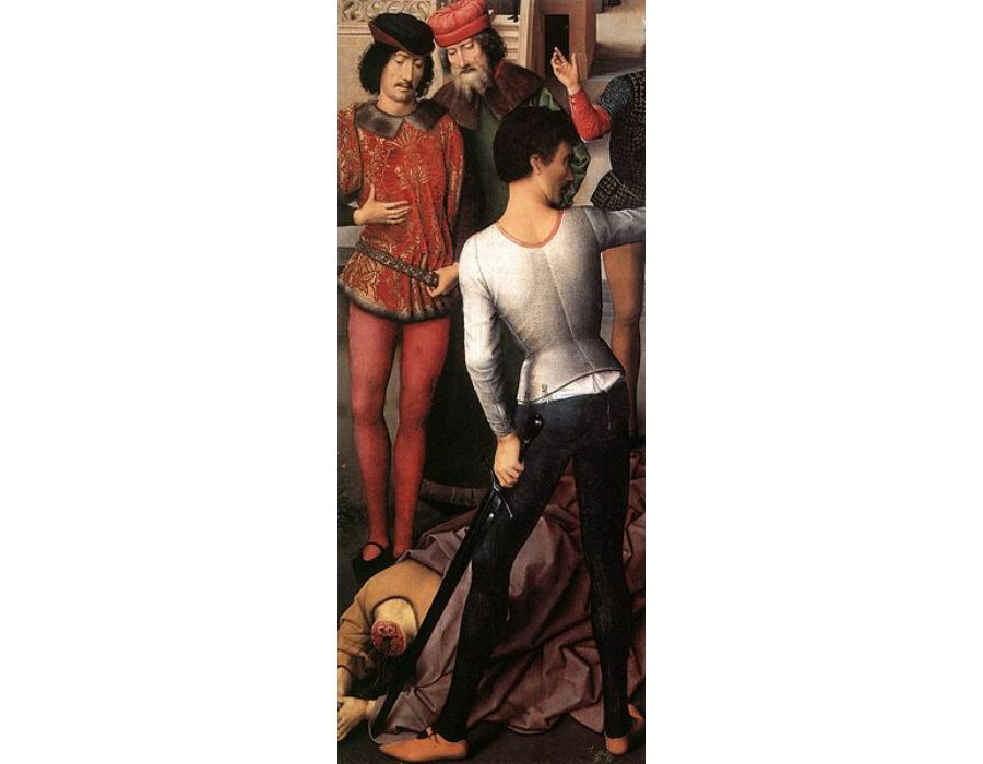 St John Altarpiece [detail: 4, left wing] 