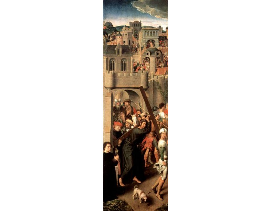 Altar triptych from the Lübeck Cathedral, now in the St. Annen-Museum, left wing of the Cross 