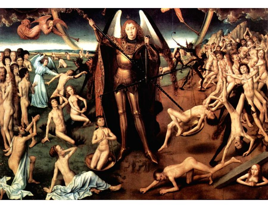 Last Judgment Triptych (detail-5) 1467-71 