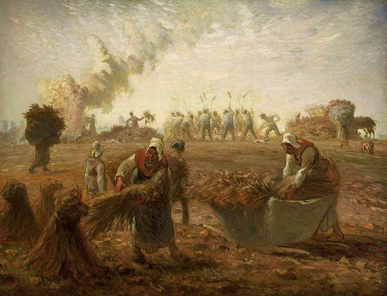 Buckwheat Harvest Summer Painting by Jean-Francois Millet