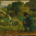 Garden Scene Painting by Jean-Francois Millet