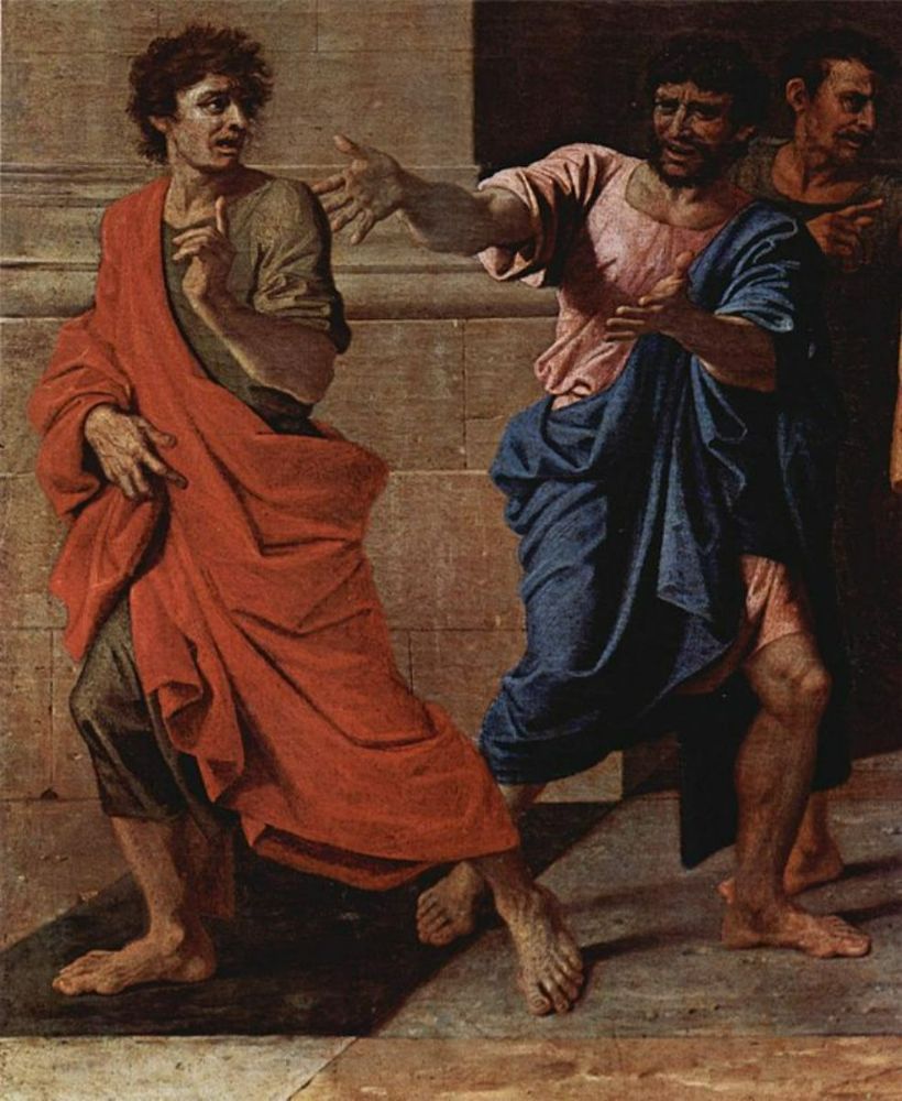 Christ and the adulteress, Detail 