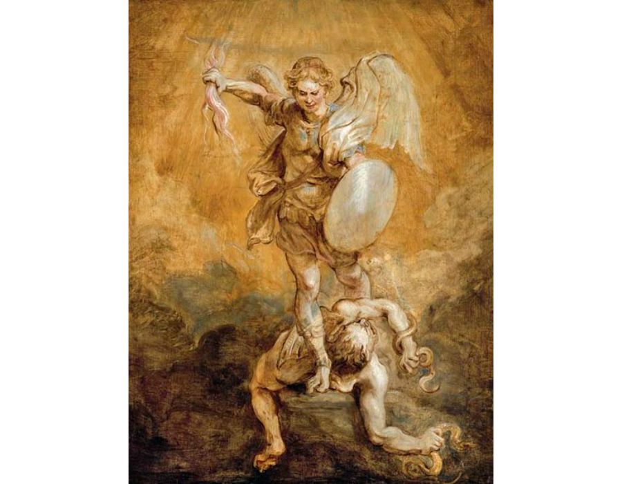 Saint Michael subduing Lucifer 