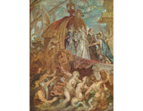 Paintings for Maria de Medici, Queen of France, sketch, scene arrival of Marie de Medici in the port of Marseille artwork preview