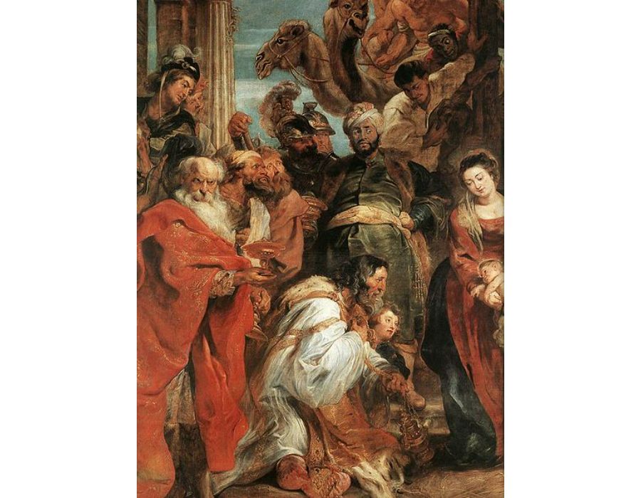 The Adoration of the Magi (detail-1) 1624 