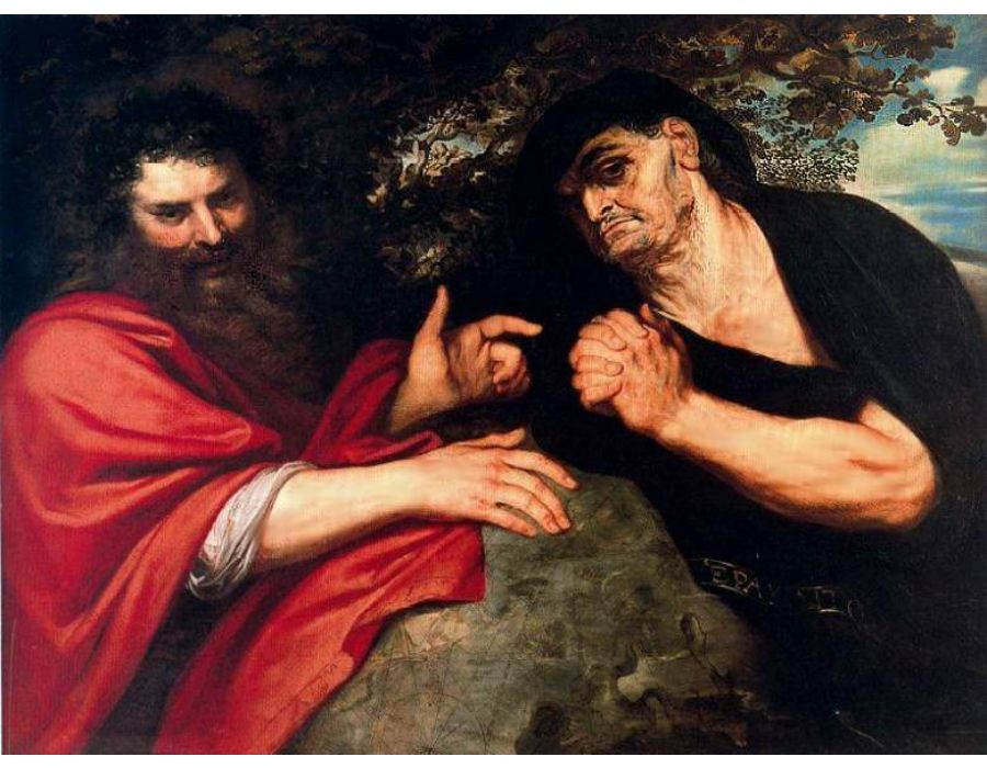 Democritus and Heraclitus