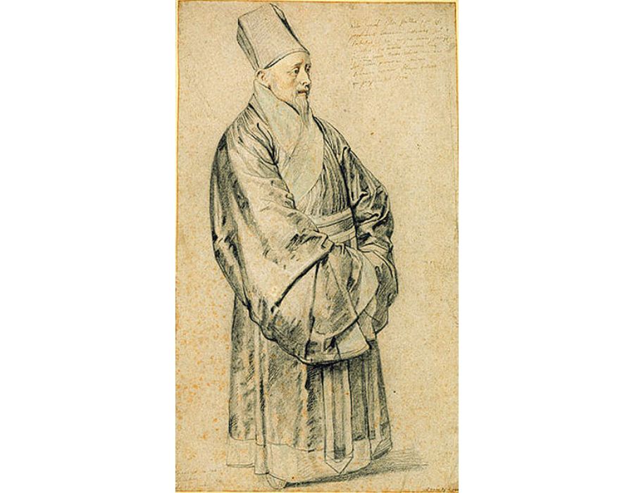 Portrait of Nicolas Trigault S.J. in Chinese costume