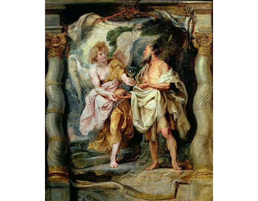 The Prophet Elijah Receiving Bread and Water from an Angel 1625-28
