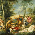 Bacchanal at Andros, after a painting by Titian